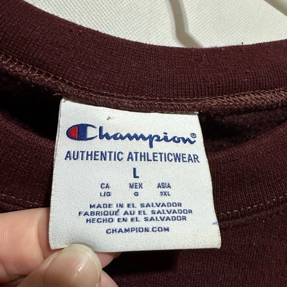 Vintage Champion Harvard University Sweatshirt Crewneck Sz Large Burgundy Shirt